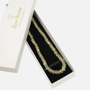 Citrine Necklace: Oval Beads 1 Layer with Pearl Love Rocks Necklace